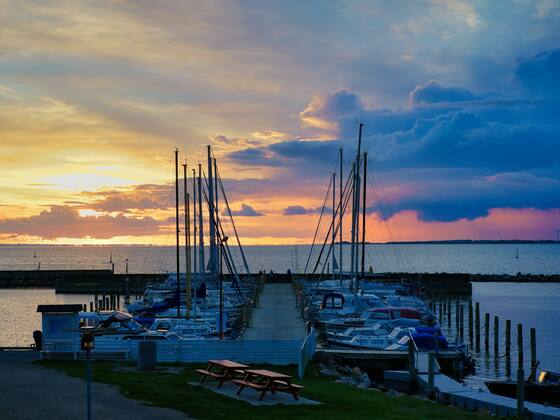 Marina at sunset